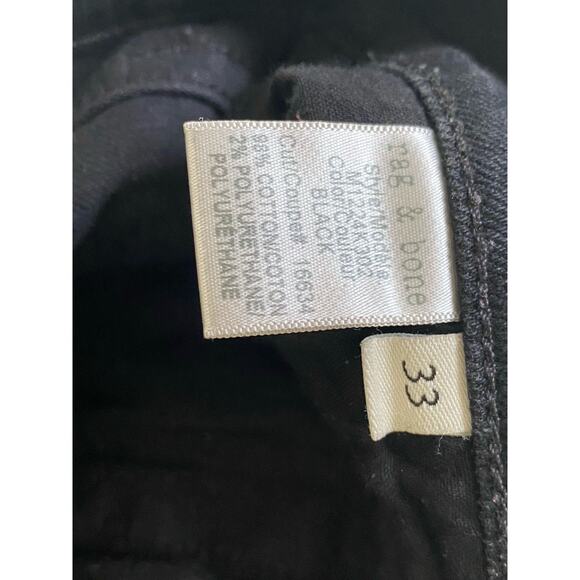 Rag & Bone Fit 1 Extra Slim Black Denim Jeans Size 33 – Made in USA - Picture 8 of 12